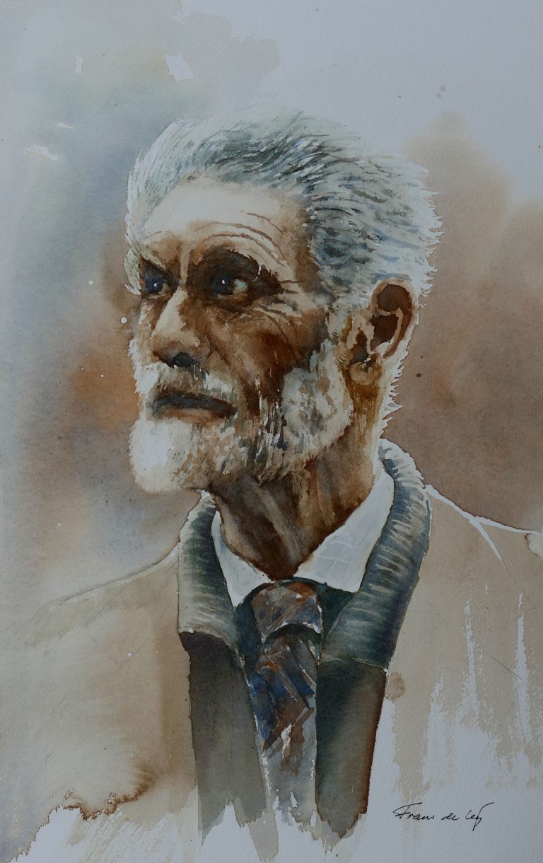 portrait painting of an elderly man